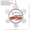 Santa Claus Red Truck Snowflake Ornaments Bulldog Dog Christmas Tree Ornaments Santa Claw Christmas Trees Metal Custom Pet Christmas Ornaments 2022 Novelty Gifts for Souvenir Wedding Birthday view 2