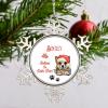 Christmas Hat Dog Ornament for Christmas Tree Decor Dachshund Dog Christmas Ornament 2022 Believes in Santa Claw Pet Metal Snowflake Ornaments Unique Keepsake Gifts for Wedding Anniversary Pendants view 4