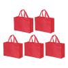 YOKIVE 10 Pack Reusable Gift Bag, DIY Blank Non-Woven Tote Bags, Great for Arts Crafts Grocery(Red, 25 x 35cm) view 1