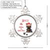 Custom Christmas Hat Dog Snowflake Ornaments Believes in Santa Claw Personalized Christmas Ornaments 2022 Pug Dog Christmas Decorations for Tree Farmhouse Decorative Christmas Pet Gift view 2