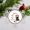 Custom Christmas Hat Dog Snowflake Ornaments Believes in Santa Claw Personalized Christmas Ornaments 2022 Pug Dog Christmas Decorations for Tree Farmhouse Decorative Christmas Pet Gift view 4