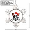 Christmas Santa Dog Christmas Decorations for Tree Chow Chow Dog Christmas Ornament 2022 Merry Christmas Pet Metal Snowflake Ornaments Unique Keepsake Gifts for Wedding Anniversary Holiday Pendants view 2