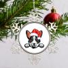 Christmas Santa Dog Christmas Decorations for Tree Chow Chow Dog Christmas Ornament 2022 Merry Christmas Pet Metal Snowflake Ornaments Unique Keepsake Gifts for Wedding Anniversary Holiday Pendants view 4