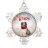 Dog Wearing Red Scarf Christmas Tree Ornaments Jack Russell Terrier Dog Christmas Ornament 2022 Hello Winter Pet Metal Snowflake Ornaments Unique Keepsake Gifts for Wedding Anniversary Pendants view 1