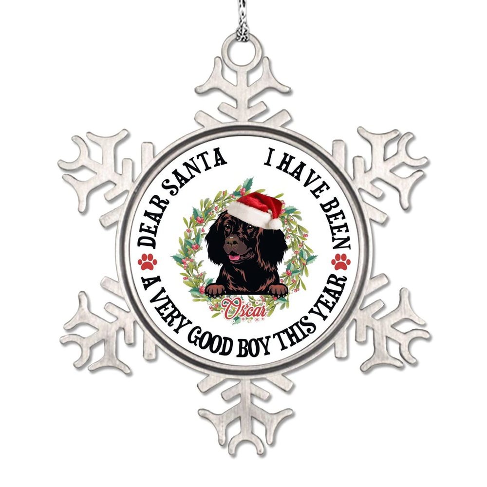 Siberian Husky Dog Christmas Ornaments 2022 Christmas Pet Dog Ornaments for Christmas Trees Dear Santa Quote Personalized Dog Snowflake Ornaments Christmas Holiday Pet Gifts