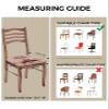 Dining Room Chair Seat Covers, Merry Christmas Reindeer Deer Pine Branches Rustic Old Wooden Red Black Plaid Removable Stretch Chair Seat Cushion Slipcovers Protector for Holiday Party, Set of 6 view 3