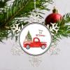 Custom Red Christmas Truck Dog Snowflake Ornaments Home for The Holidays Personalized Christmas Ornaments 2022 Poodle Dog Christmas Tree Ornaments Farmhouse Decorative Christmas Pet Gift view 4