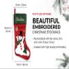Personalized Christmas Stocking - Snowman Design - Embroidered Name - Large 18.5inch, Traditional Red and Green, Family Holiday Season Decor view 3