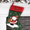 Personalized Christmas Stocking - Snowman Design - Embroidered Name - Large 18.5inch, Traditional Red and Green, Family Holiday Season Decor view 4