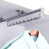 Clothes Hanger Closet Pull Out Valet Rod, Pull-Out Closet Valet Rod with Mounting Screws, Top Mount Save Wardrobe Space Cabinet Organizer5sizes (Color : 30cm) view 1