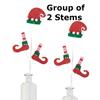 Group of 2 Whimsical Elf Hat and Boots Stems for Christmas Decorations and Holiday Arrangements by Factory Direct Craft view 2