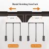Wardrobe Hanger, Pull-Down Clothes Rack, Adjustable Width Double Buffer Wardrobe Lift Clothes Rail,Bearing 30kg Clothing Storage Rack (Size : 660-890mm) view 4