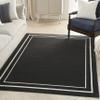 Nourison Home Nourison Essentials Black Ivory 4' x 6' Area Rug - Easy Clean, Non Shedding, Bed Room, Living Room, Dining Room, Kitchen (4' x 6') view 1