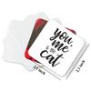 DistinctInk Refrigerator Magnet - Small Decorative - Great Gift/Present - Also Works on car - 2.1 inch Square - Round Corners - You, Me & The Cat view 2