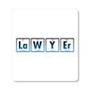 DistinctInk Refrigerator Magnet - Small Decorative - Great Gift/Present - Also Works on car - 2.1 inch Square - Round Corners - Lawyer Elements Periodic Table view 1