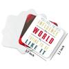 DistinctInk Refrigerator Magnet - Small Decorative - Great Gift/Present - Also Works on car - 2.1 inch Square - Round Corners - Never Influence The World Try to Be Like It view 2