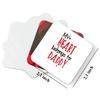 DistinctInk Refrigerator Magnet - Small Decorative - Great Gift/Present - Also Works on car - 2.1 inch Square - Round Corners - My Heart Belongs to Daddy view 2
