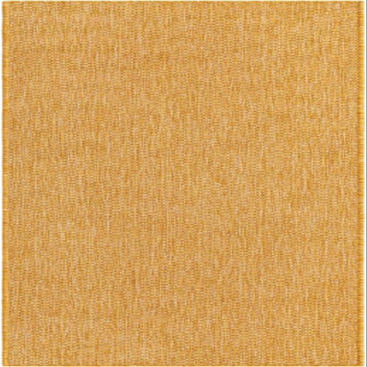 Unique Loom Collection Casual Transitional Solid Heathered Indoor/Outdoor Flatweave Area Rug (2' x 8' Runner, Corn Harvest Yellow)