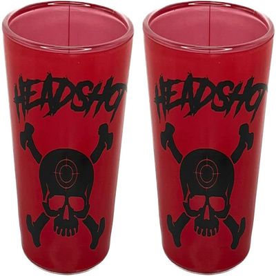 Black Ball Corp. Headshot - 2oz Novelty Shot Glass - 2 Piece Set