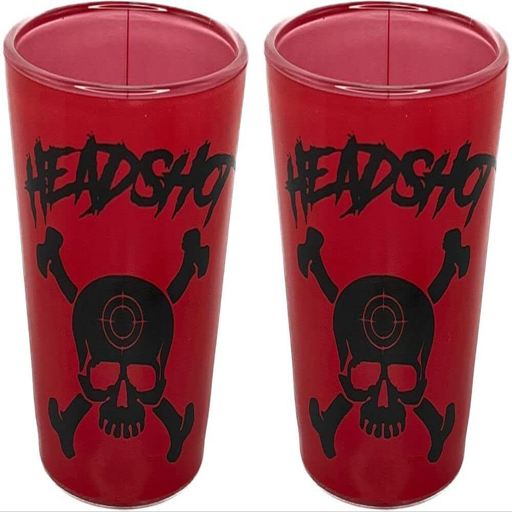 Black Ball Corp. Headshot - 2oz Novelty Shot Glass - 2 Piece Set