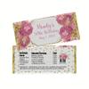 Cathy Wraps Floral Birthday Party Favors, Personalized Candy Bar Wrappers, Custom Chocolate Bar Labels, DIY Kit, Pack of 20 (Lt. Pink/Gold) view 1