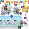 Gabby Dollhouse Party Decorations | Gabby Birthday Party Decorations | Tablecover, Banner, Plates, Napkins, Button | Serves 16 | Officially Licensed view 2