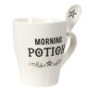 Pacific Giftware Gothic White Morning Potion New Bone China Ceramic Mug and Spoon Set view 2