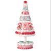 Gingerbread Look Christmas Candy and Cake Cone Tree, 15.5 inches High - Red, Pink and White Clay Dough Christmas Tree view 1