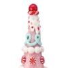 Gingerbread Look Christmas Candy and Cake Cone Tree, 15.5 inches High - Red, Pink and White Clay Dough Christmas Tree view 2