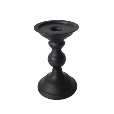 Ashland 6" Black Metal Pillar Candle Holder, 12 Pack