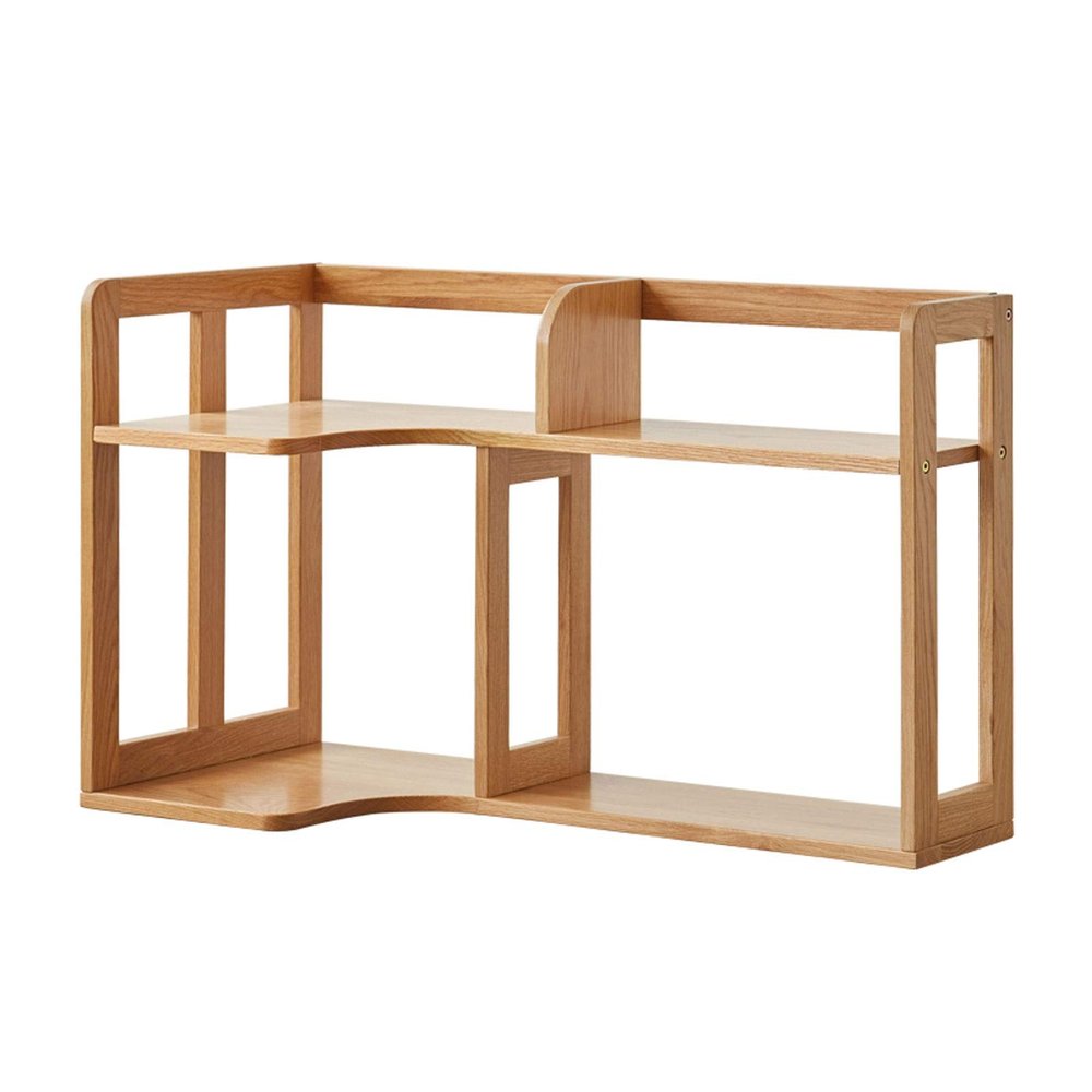 KIZQYN Bookcase Desktop Wall Corner Bookshelf Office Supplies Save Space Desk Bookshelves Storage Rack Display Rack A Left Side B: Right Side Bookshelf