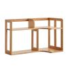 KIZQYN Bookcase Desktop Wall Corner Bookshelf Office Supplies Save Space Desk Bookshelves Storage Rack Display Rack A Left Side B: Right Side Bookshelf view 2