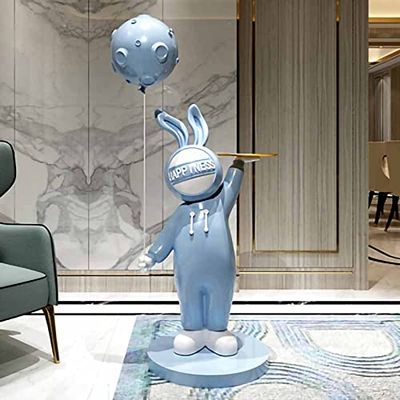 WANGXIAOYUE Sculpture Tabletop Sculpture Fashion Desktop Ornaments 120CM Decor FigurineCreative Resin Sculpture Indoor Ordinary Aerospace Rabbit Statue Crafts Creative Decorative