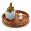 12 Inch Wooden Lazy Susan for Table Top - Acacia Wood Lazy Susan - Decorative Turntable for Table, Kitchen Organizer view 1