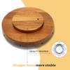 12 Inch Wooden Lazy Susan for Table Top - Acacia Wood Lazy Susan - Decorative Turntable for Table, Kitchen Organizer view 2