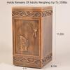 engmvwod Handmade Wooden Engraved Urn for Human Ashes 250lbs Adult Male Female Satin Bag Fishing Cremation urns Box view 2