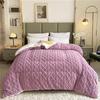 2023 New Thickened Super Soft Insulation Hibiscus Winter Quilts, Lightweight Breathable Warmth Thick Bed Comforters, Fluffy Plush Double-Sided Twin Size Velvet Blanket Quilt for Cold Weather. view 3