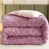 2023 New Thickened Super Soft Insulation Hibiscus Winter Quilts, Lightweight Breathable Warmth Thick Bed Comforters, Fluffy Plush Double-Sided Twin Size Velvet Blanket Quilt for Cold Weather. view 4