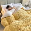 2023 New Thickened Super Soft Insulation Hibiscus Winter Quilts, Lightweight Breathable Warmth Thick Bed Comforters, Fluffy Plush Double-Sided Twin Size Velvet Blanket Quilt for Cold Weather. view 2