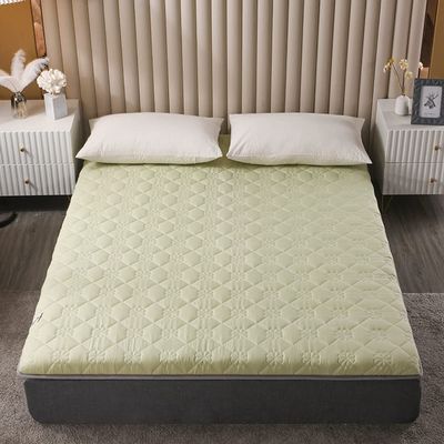 Roll Up Mattress for Floor Kids Soybean Fiber Japanese Tatami Mattress Futon Mattress Topper Foldable Double Sleeping Mattress Camping Non-Slip Tatami Mat Sleeping Pad,Green,180x200cm(71 * 79in)
