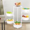 Gdrasuya10 Kitchen Cart with Storage Rotating Basket Vegetable Rack Multi-Layer Storage Shelves for Kitchen and Bedroom 5 Tier view 2