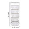 Gdrasuya10 Kitchen Cart with Storage Rotating Basket Vegetable Rack Multi-Layer Storage Shelves for Kitchen and Bedroom 5 Tier view 4