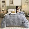2023 New Thickened Super Soft Insulation Hibiscus Winter Quilts, Lightweight Breathable Warmth Thick Bed Comforters, Fluffy Plush Double-Sided Twin Size Velvet Blanket Quilt for Cold Weather. view 3