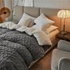 2023 New Thickened Super Soft Insulation Hibiscus Winter Quilts, Lightweight Breathable Warmth Thick Bed Comforters, Fluffy Plush Double-Sided Twin Size Velvet Blanket Quilt for Cold Weather. view 1