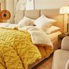 2023 New Thickened Super Soft Insulation Hibiscus Winter Quilts, Lightweight Breathable Warmth Thick Bed Comforters, Fluffy Plush Double-Sided Twin Size Velvet Blanket Quilt for Cold Weather. view 1