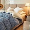 2023 New Thickened Super Soft Insulation Hibiscus Winter Quilts, Lightweight Breathable Warmth Thick Bed Comforters, Fluffy Plush Double-Sided Twin Size Velvet Blanket Quilt for Cold Weather. view 1