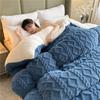 2023 New Thickened Super Soft Insulation Hibiscus Winter Quilts, Lightweight Breathable Warmth Thick Bed Comforters, Fluffy Plush Double-Sided Twin Size Velvet Blanket Quilt for Cold Weather. view 2