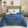 2023 New Thickened Super Soft Insulation Hibiscus Winter Quilts, Lightweight Breathable Warmth Thick Bed Comforters, Fluffy Plush Double-Sided Twin Size Velvet Blanket Quilt for Cold Weather. view 3