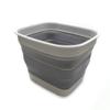 SAMMART 10L (2.6 gallons) Collapsible Plastic Washing Tub-Foldable Tub-Portable Washing Basin/Washtub-Space Saving Outdoor Pop up (Grey (Set of 2)) view 4