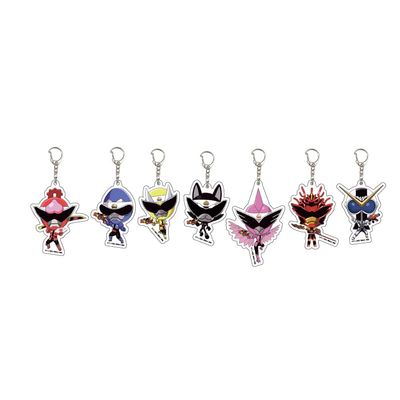 Kotaro Sentai Don Brothers 01 Mini Character Acrylic Key Holder, Box of 7